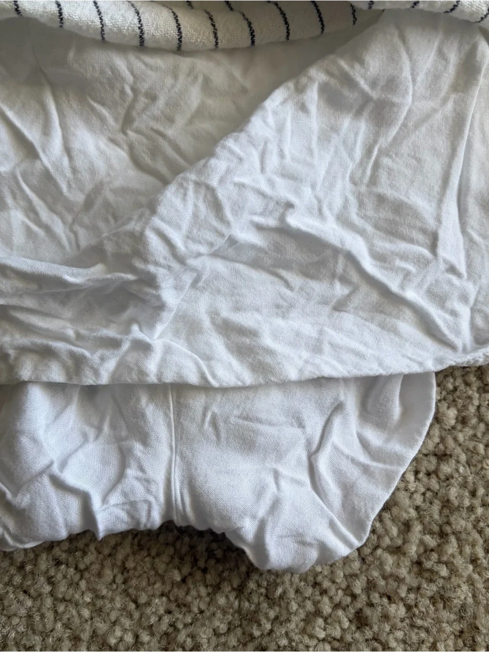 Abercrombie And Fitch White Black Stripped Linen Blend Mini Skort Skirt Large 32